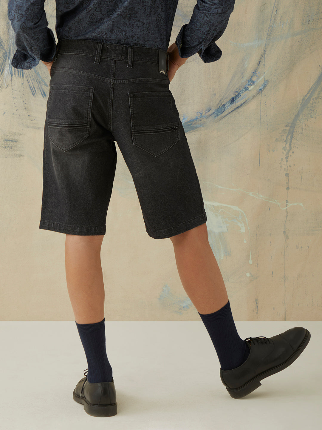 Black Plain Shorts