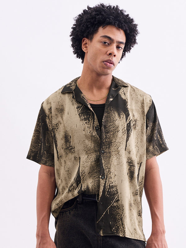 Khaki Camp Collar Resort Shirt