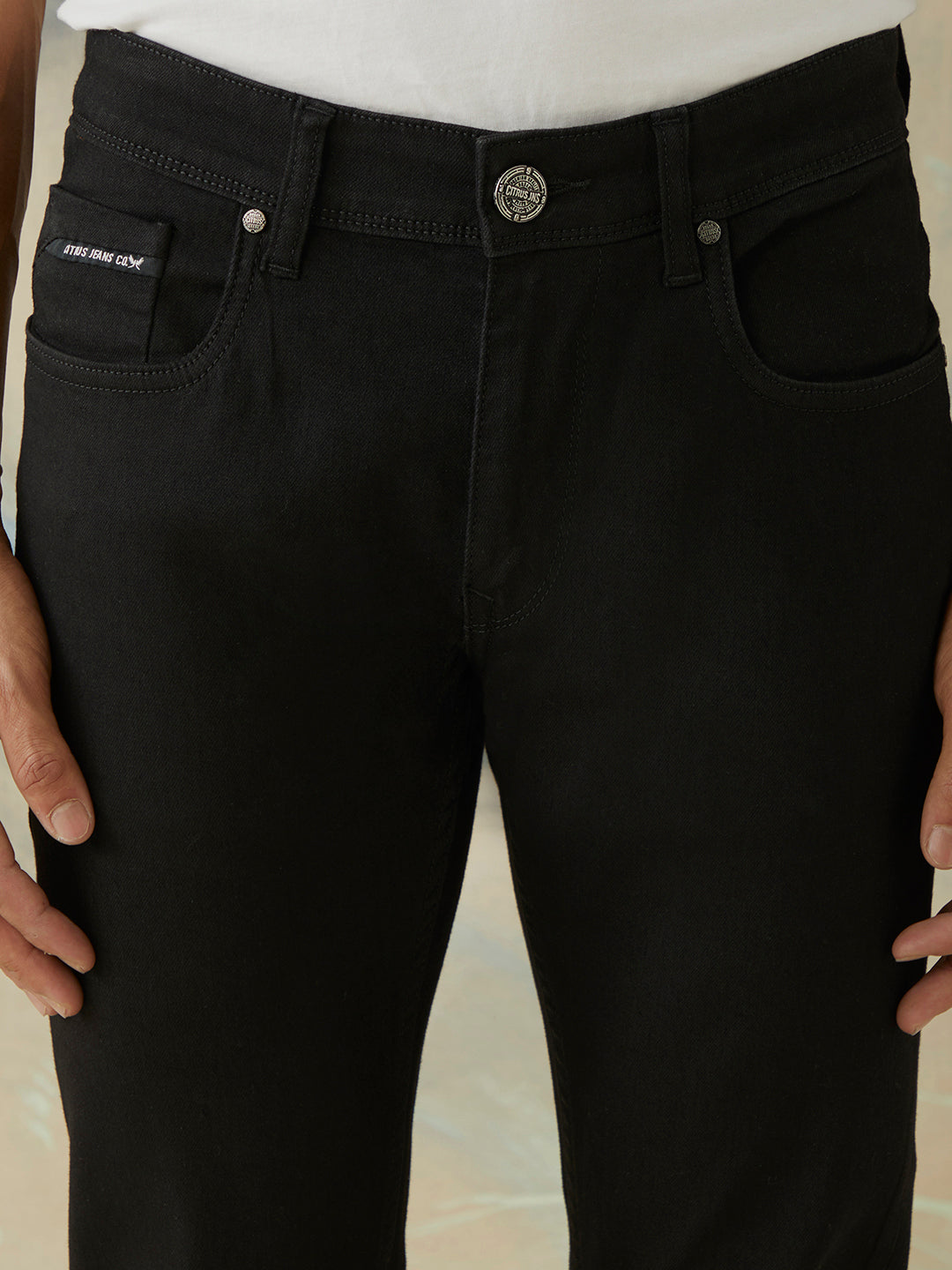 Black Plain Jeans