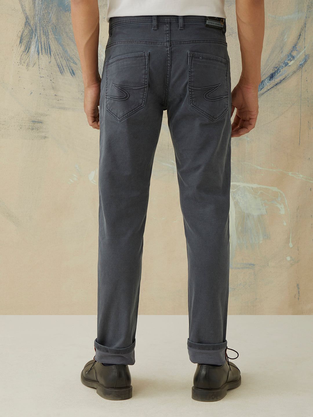 Grey Stone Plain Jeans