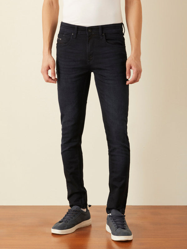 Skinny Fit Navy Plain Jeans