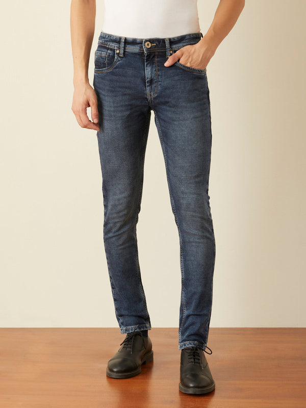 Skinny Fit Indigo Plain Jeans