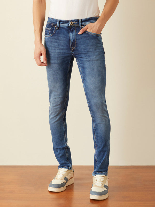 Skinny Fit Indigo Plain Jeans