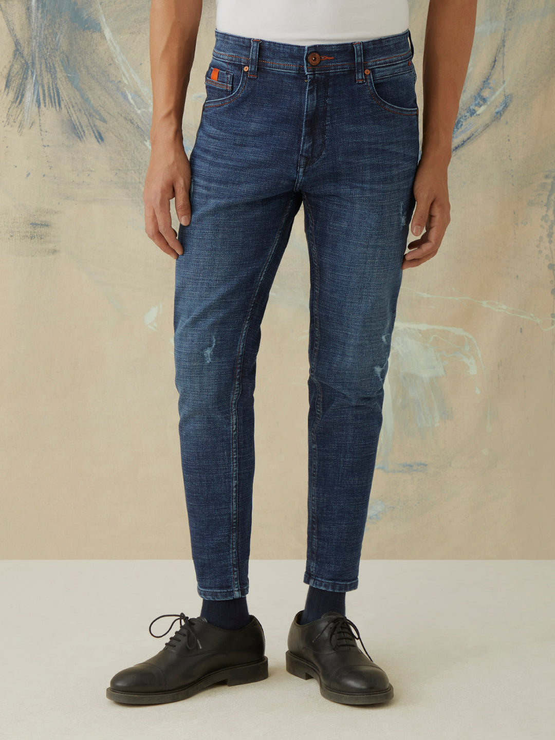 Mid Blue Accented Jeans