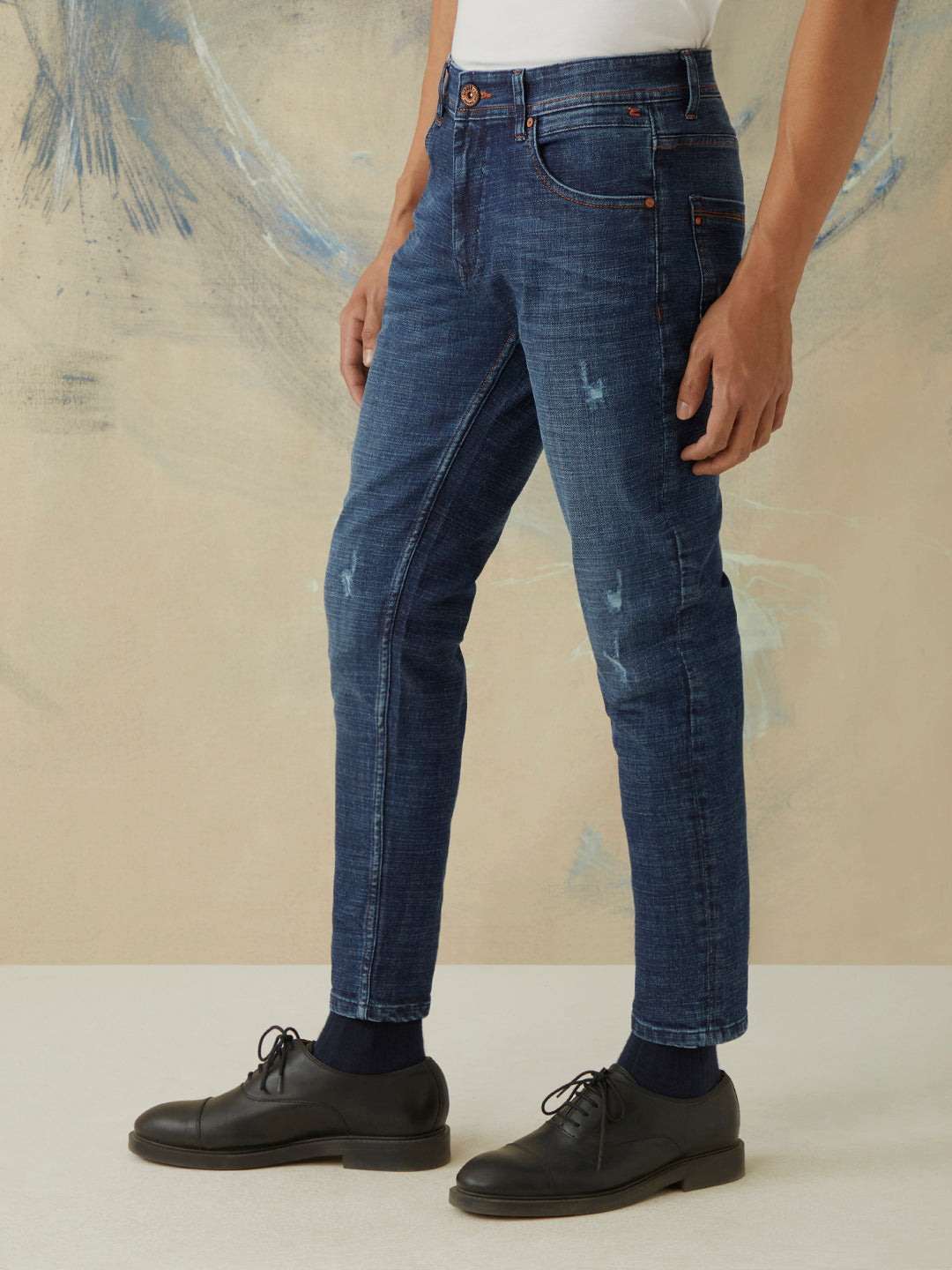 Mid Blue Accented Jeans