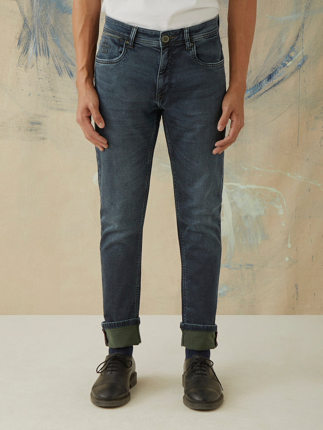 Dark Indigo Plain Jeans