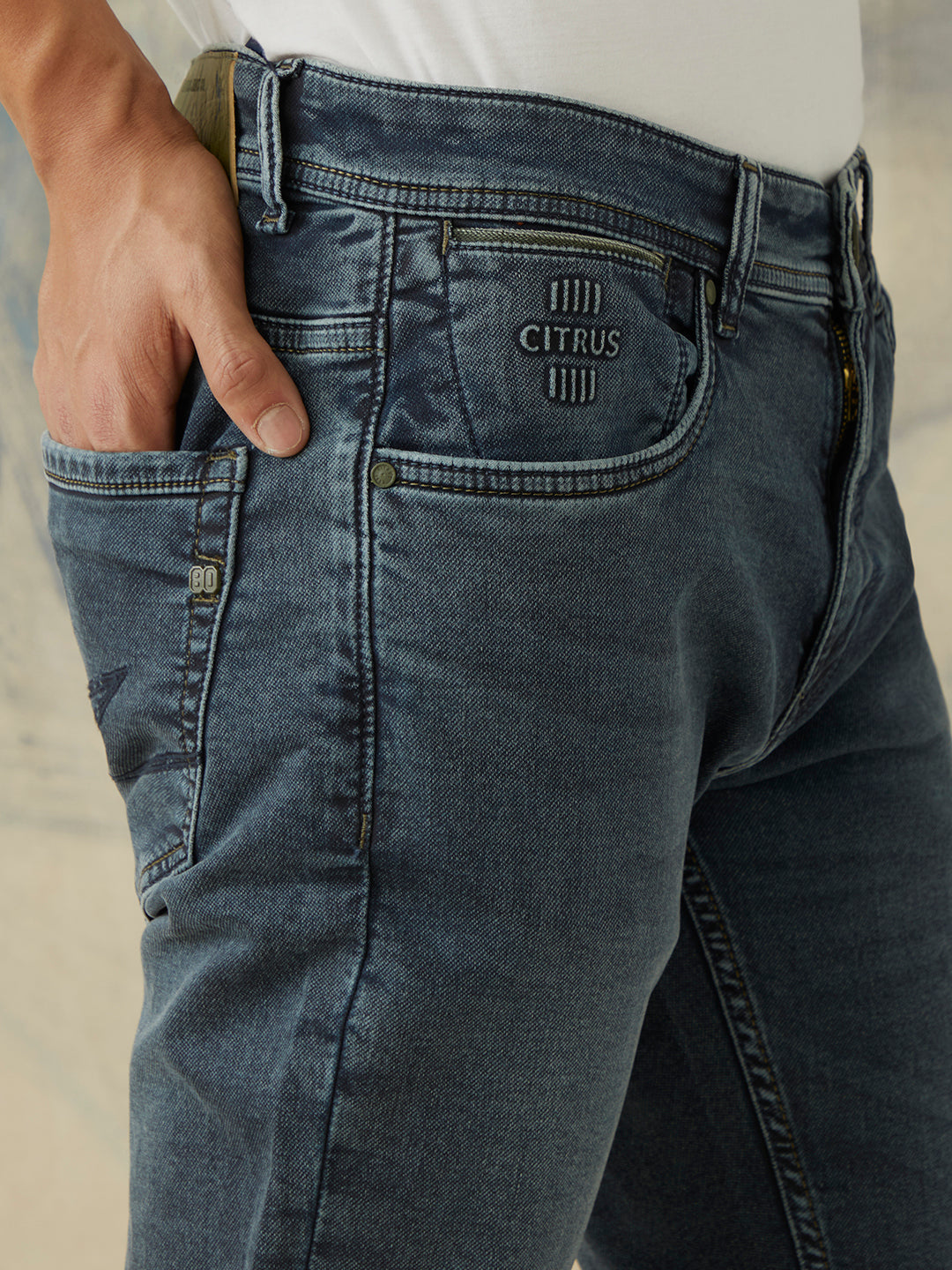 Dark Indigo Plain Jeans