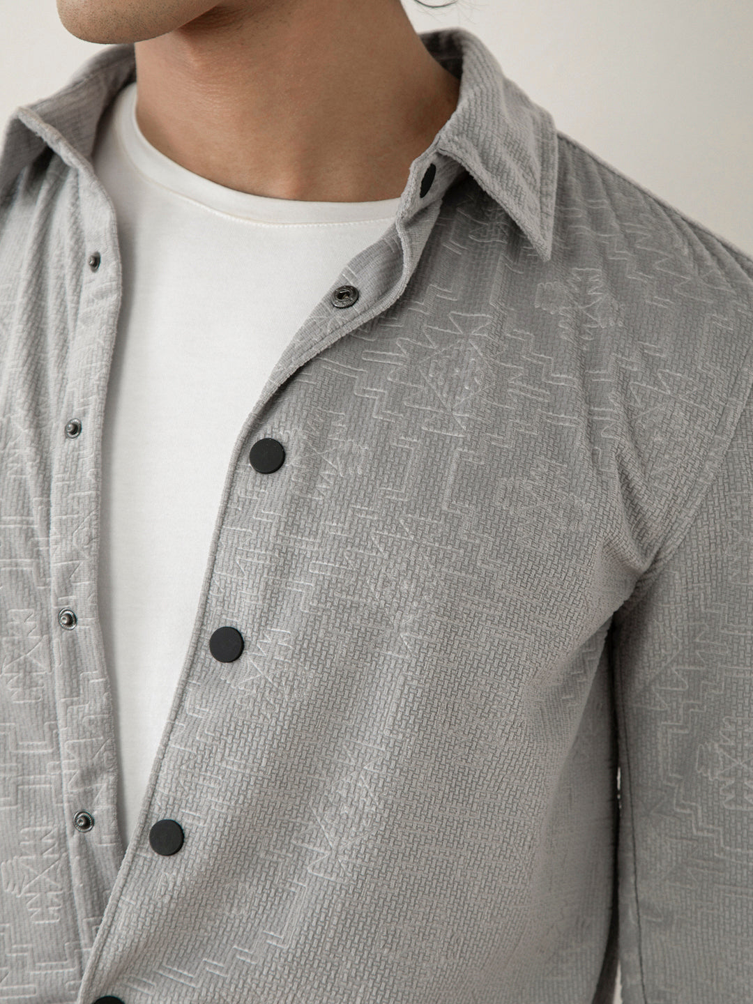 Grey Textured Jacket