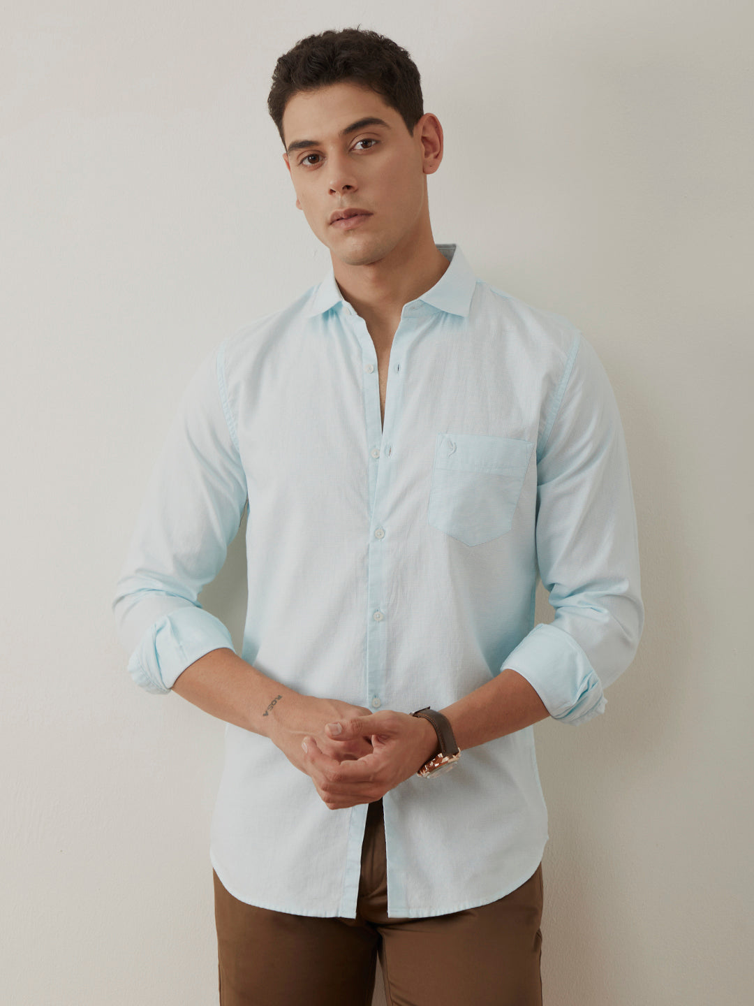 Sea Green Plain Shirt