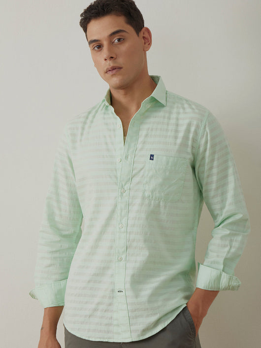 Pastel Green Stripes Shirt