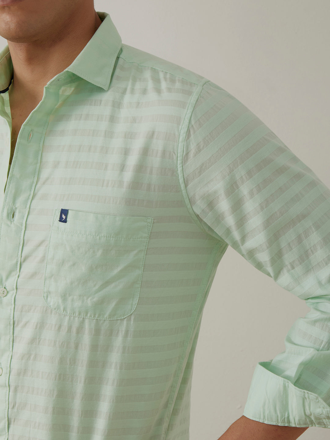 Pastel Green Stripes Shirt