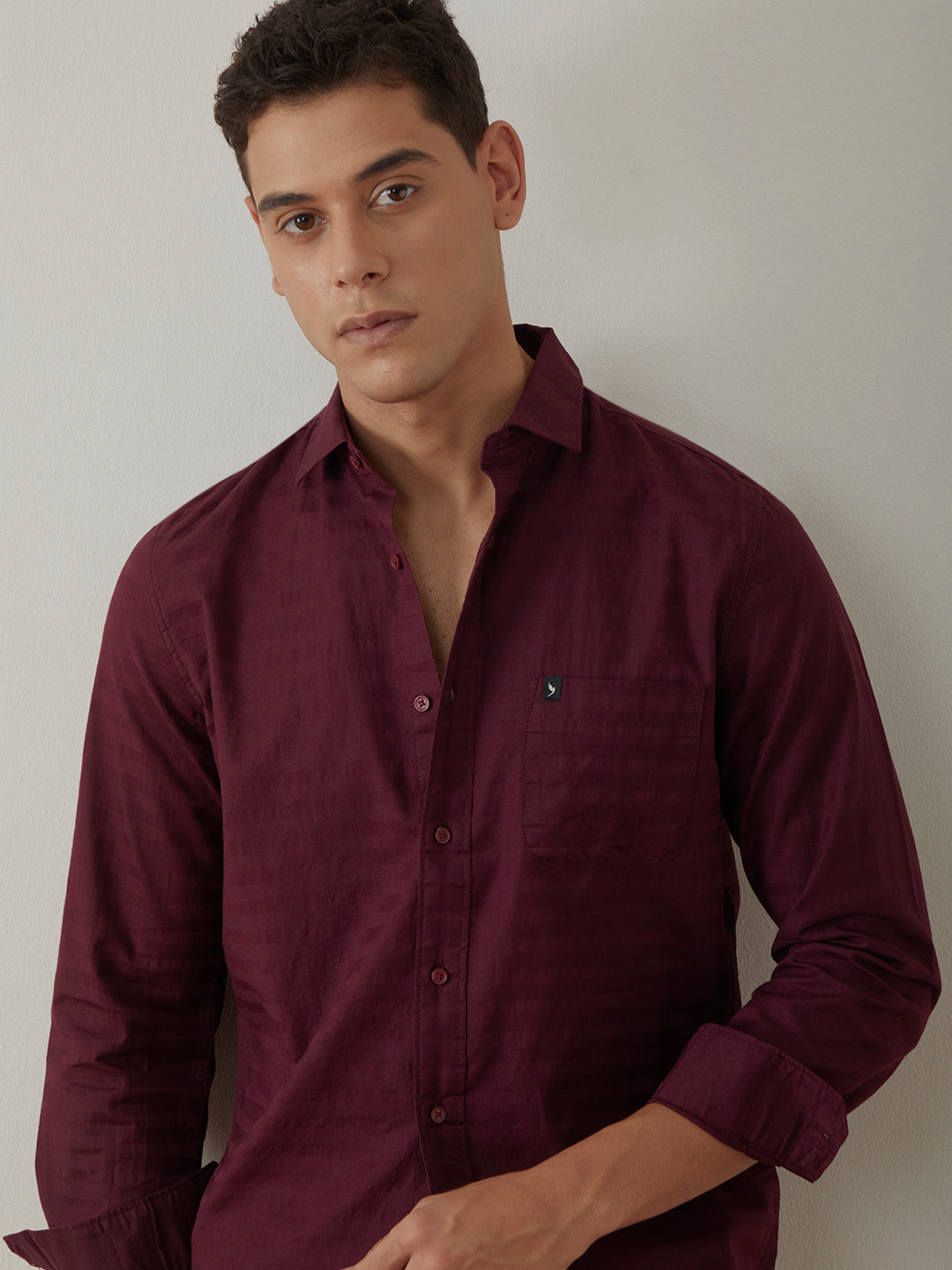 Maroon Stripes Shirt