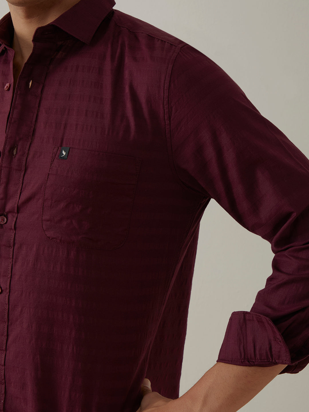 Maroon Stripes Shirt