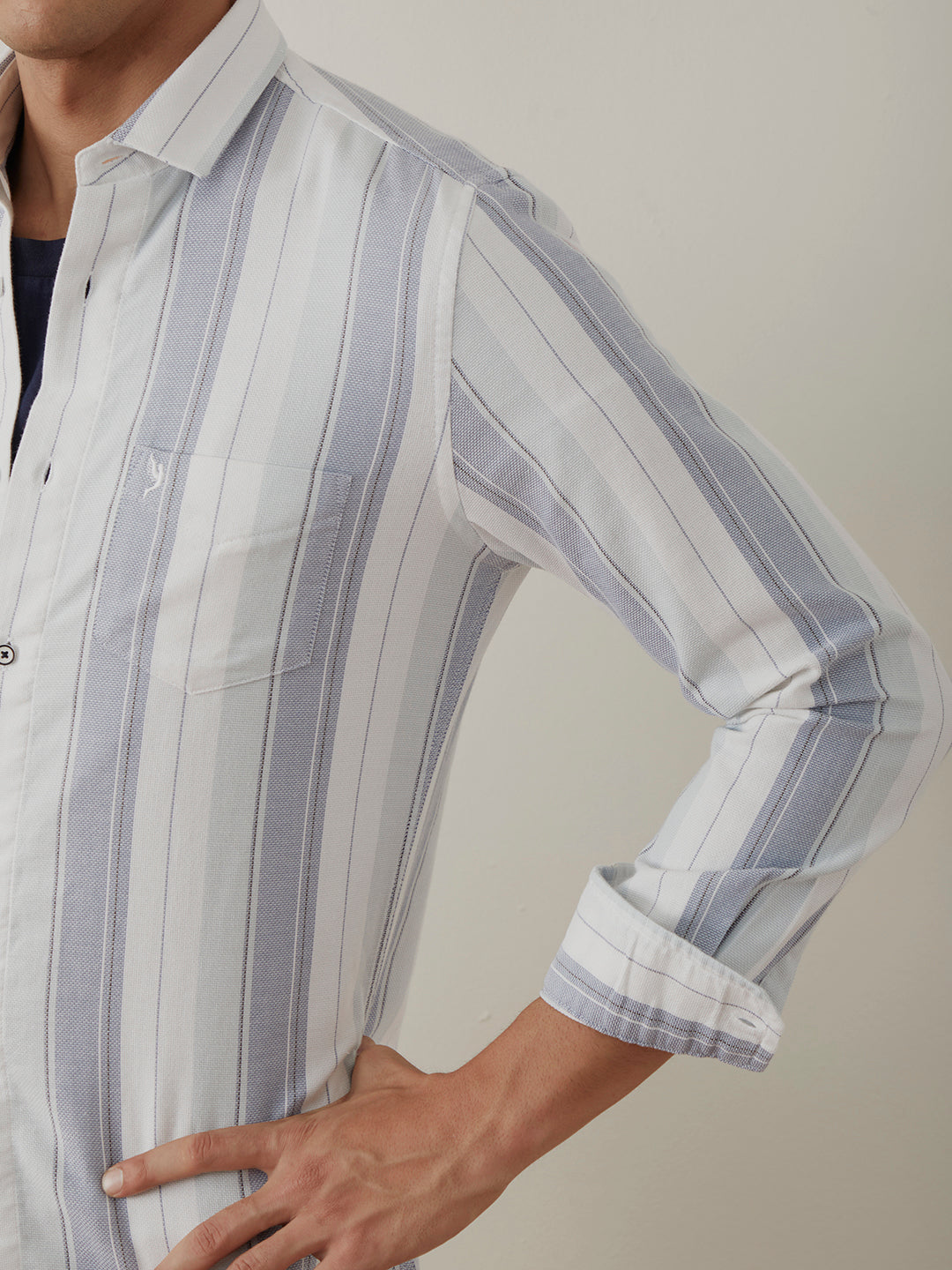 Light Blue Stripes Shirt