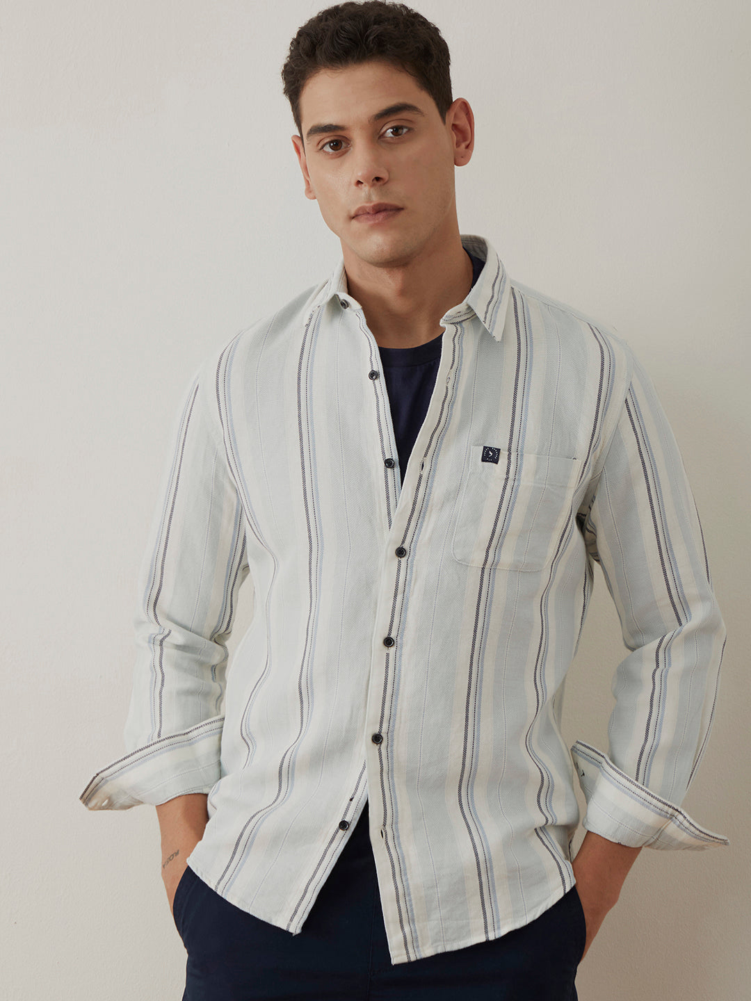 Light Blue Stripes Shirt