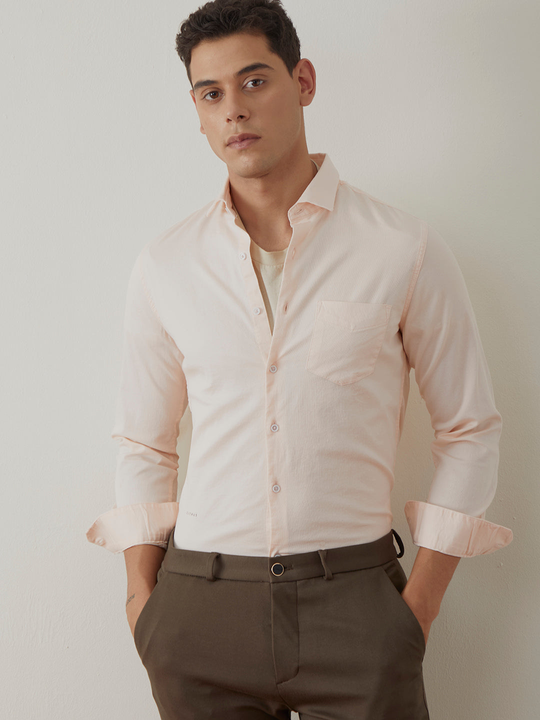 Peach Plain Shirt