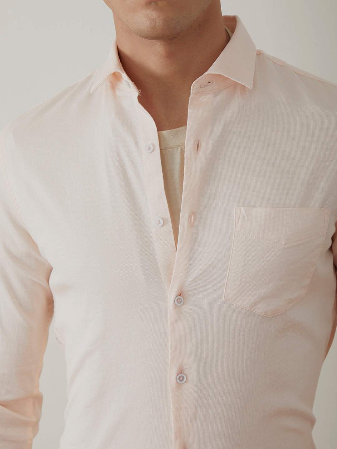 Peach Plain Shirt