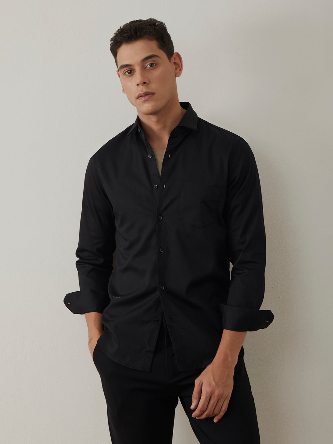 Black Plain Shirt