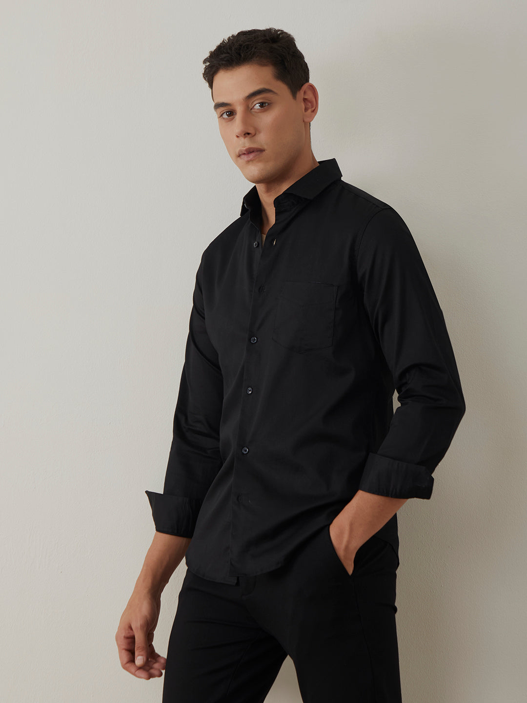 Black Plain Shirt