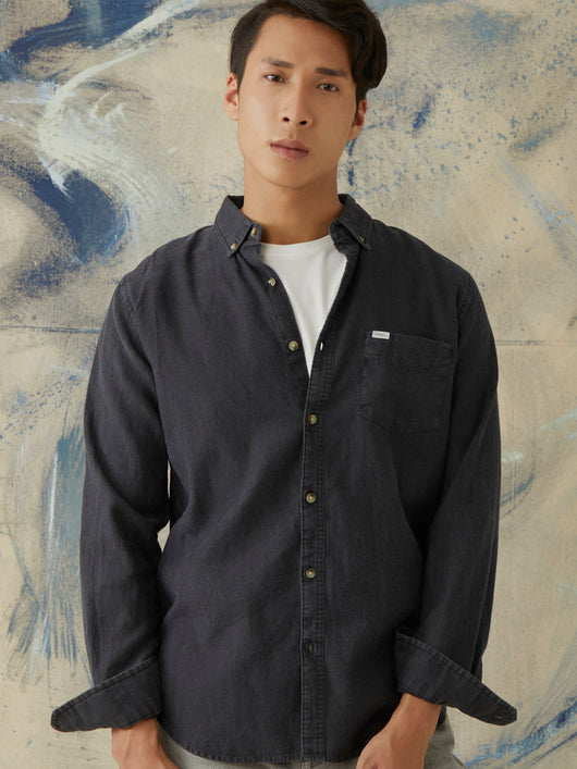 Black Plain Indigo Shirt