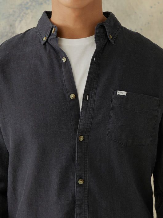 Black Plain Indigo Shirt