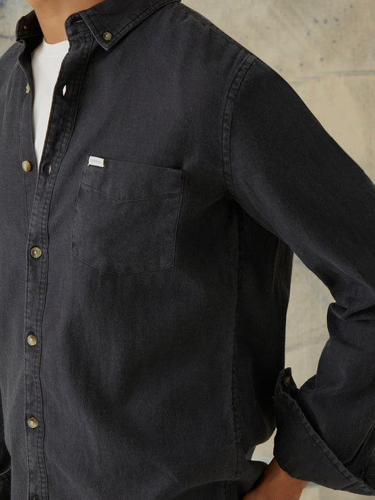 Black Plain Indigo Shirt