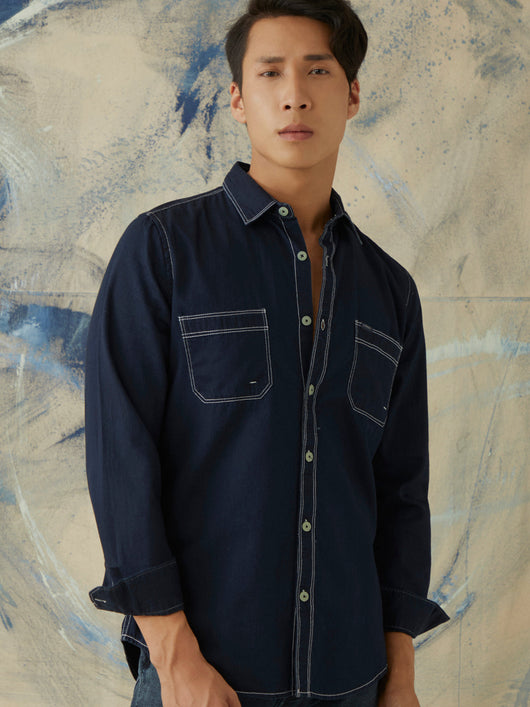 Navy Plain Shirt