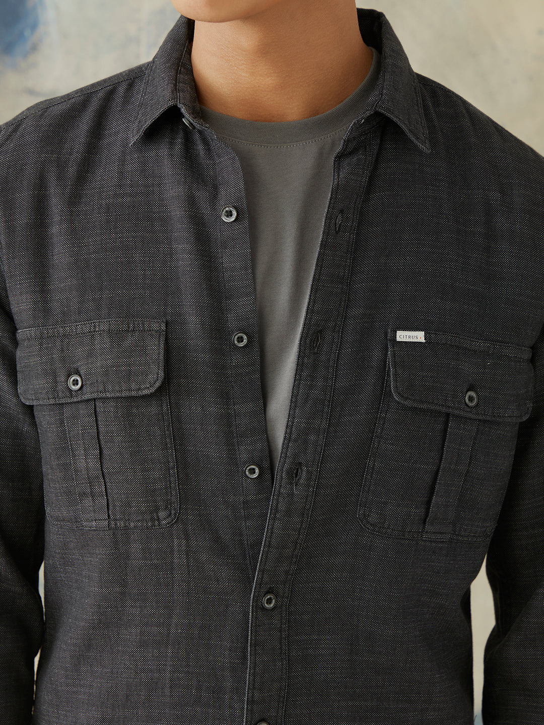 Indigo Plain Denim Shirt