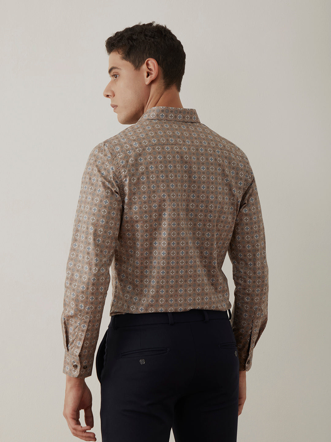 Light Brown Printed Shirt