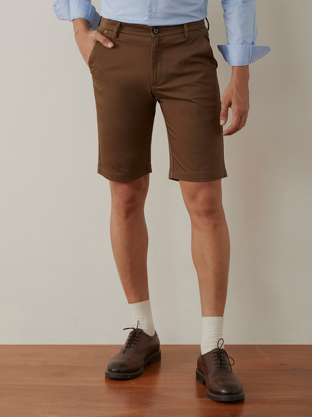 Brown Plain Trousers