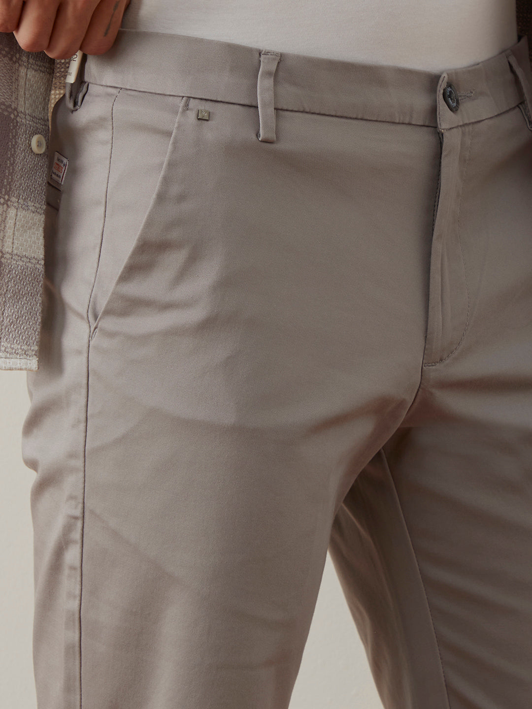 Light Grey Plain Trousers