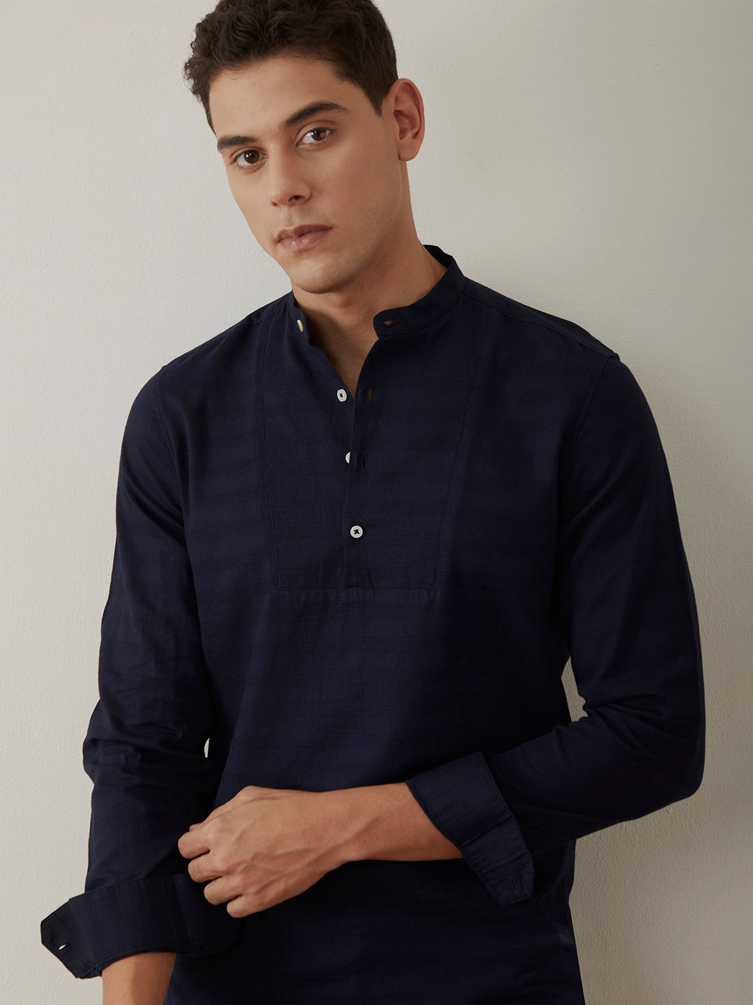 Navy Stripes Kurta