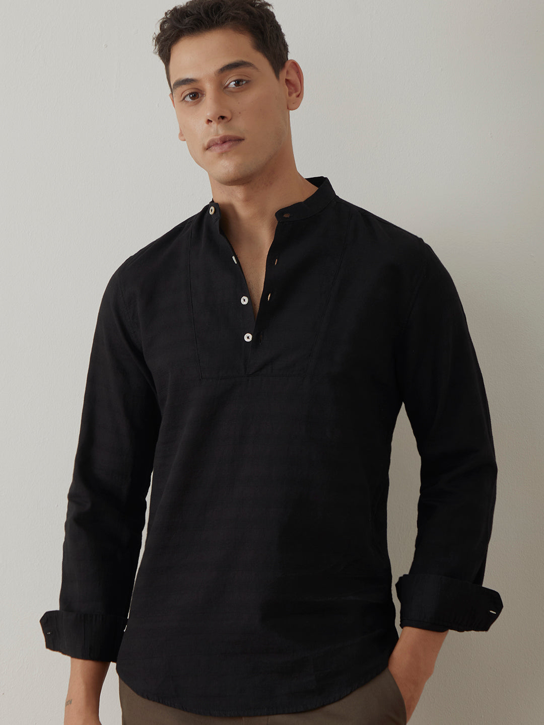 Black Stripes Kurta