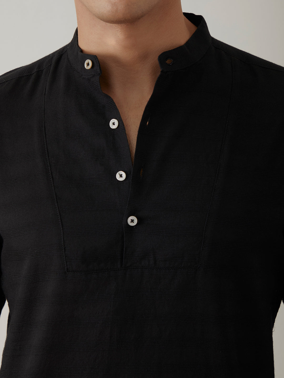 Black Stripes Kurta