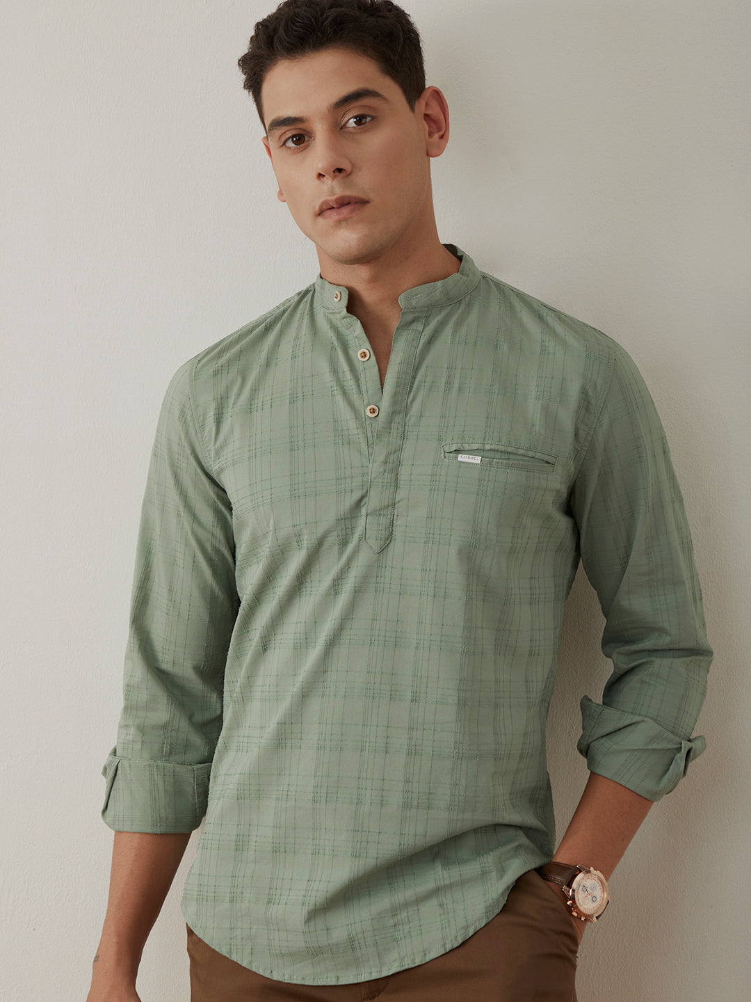 Pista Plain Kurta