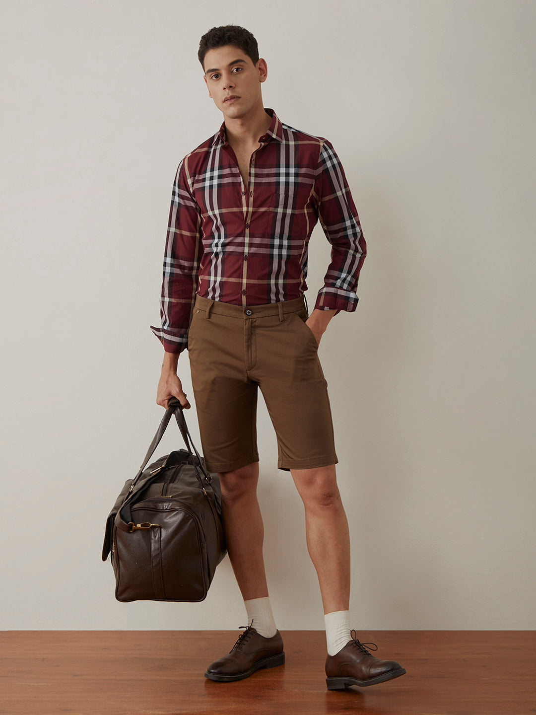 Maroon Checks Resort Shirt