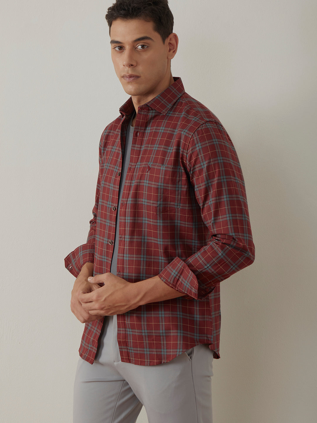 Rust Checks Resort Shirt