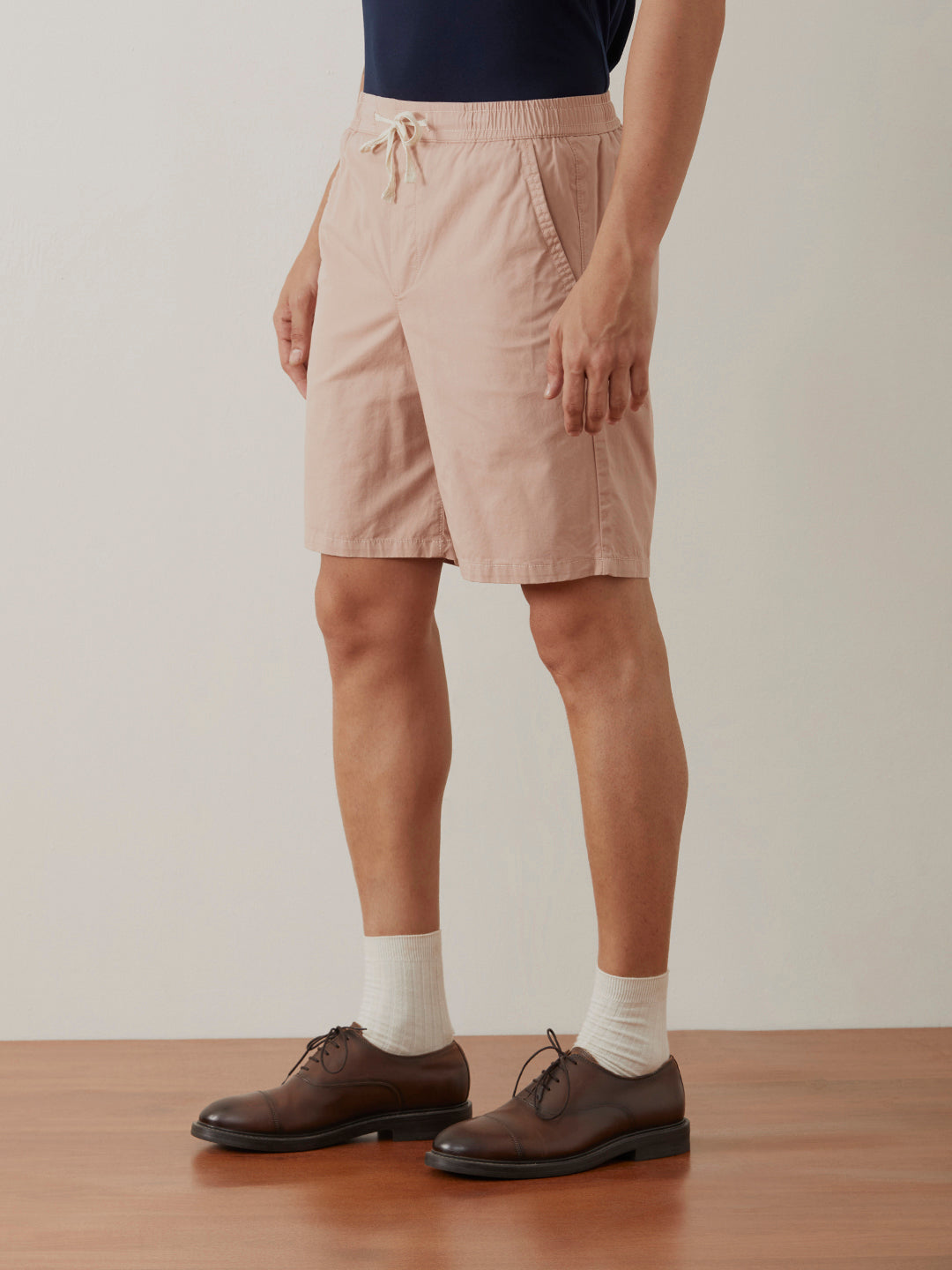 Dusty Pink Plain Cotton Shorts