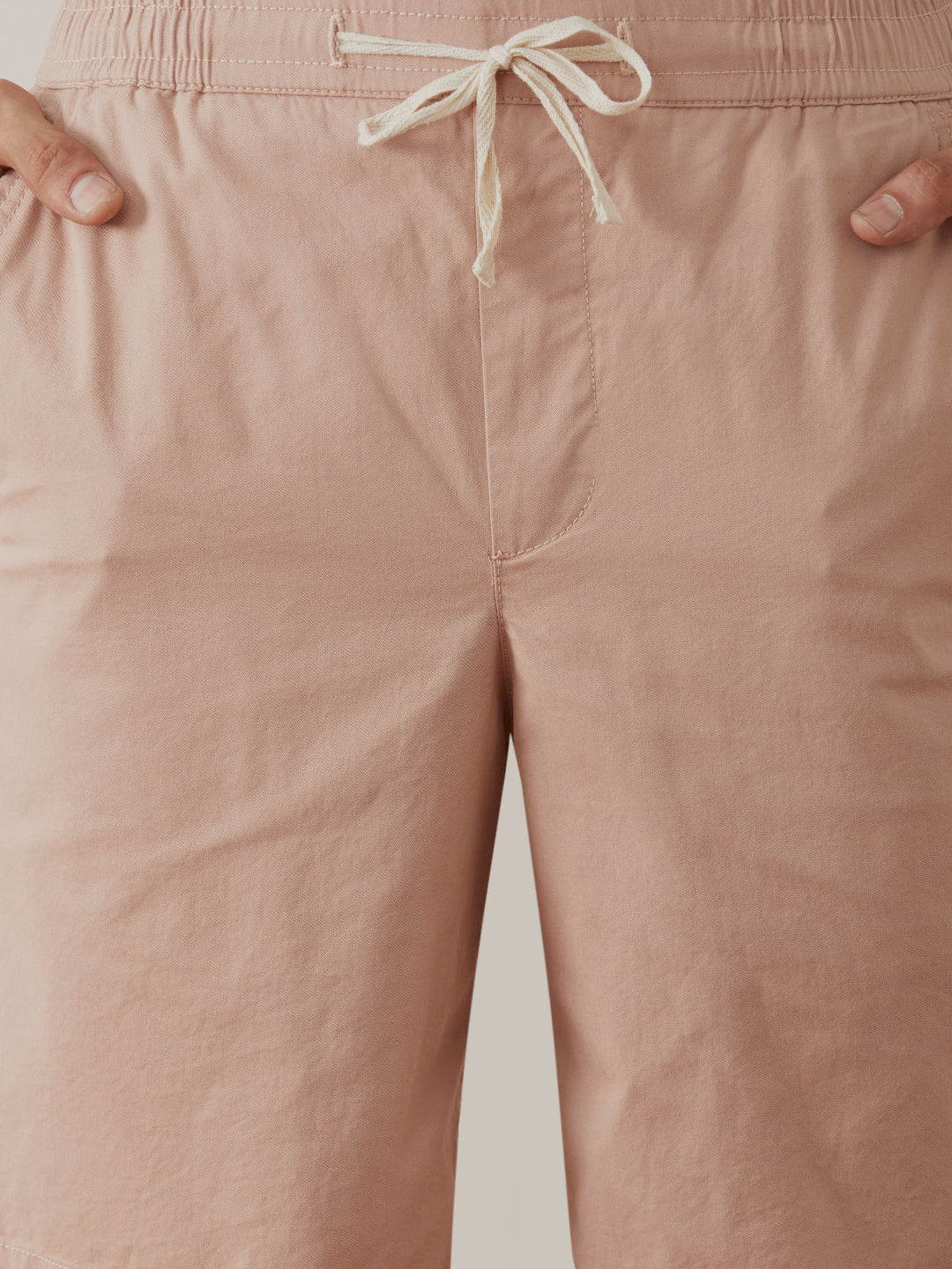 Dusty Pink Plain Cotton Shorts