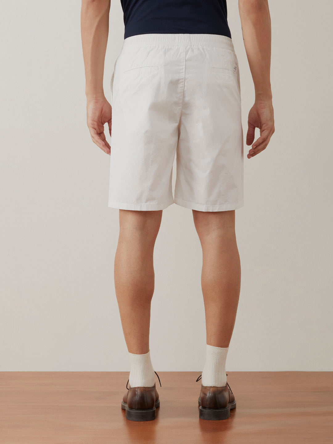 White Plain Cotton Shorts