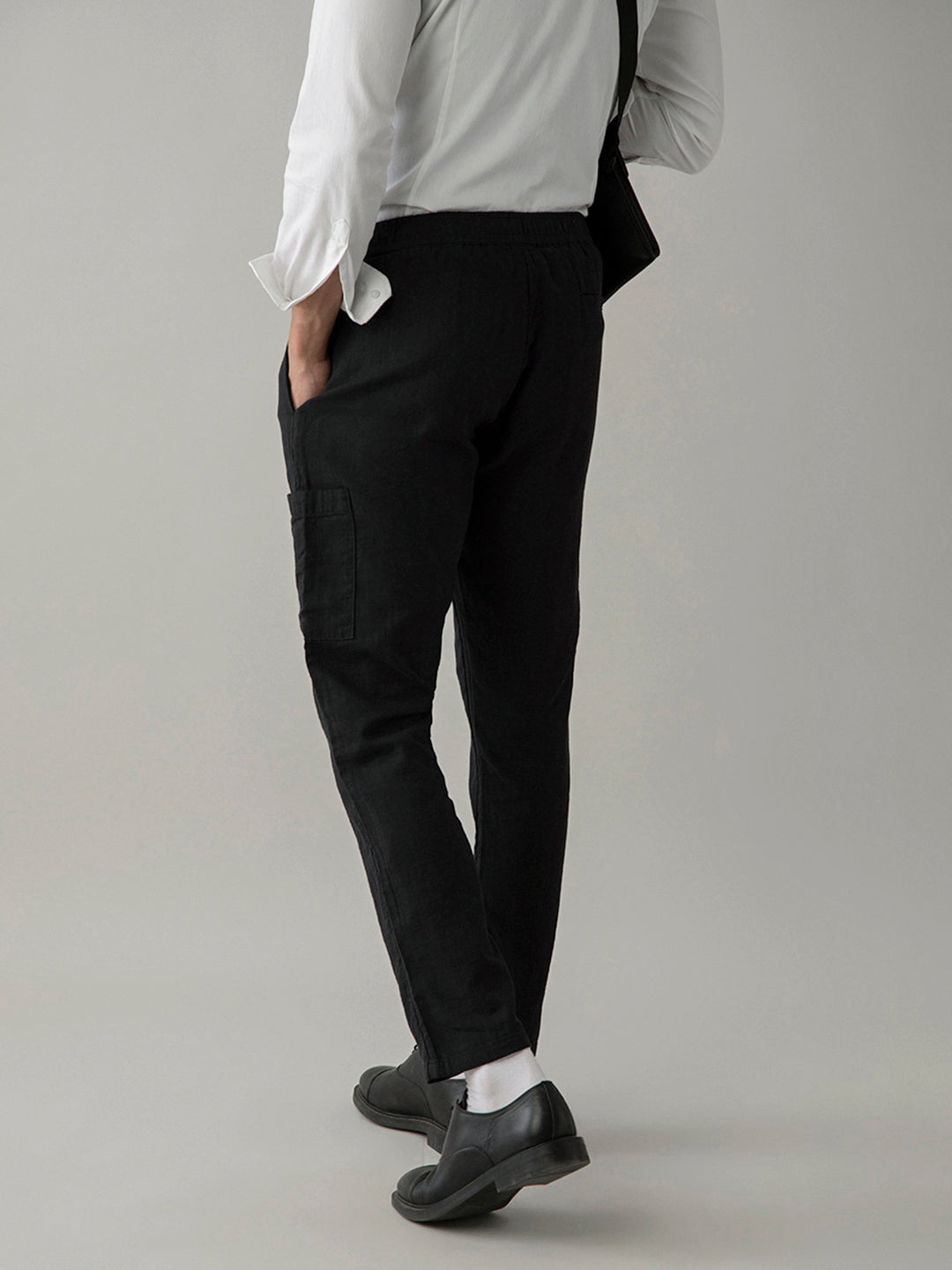 Black Cotton Loose Pant