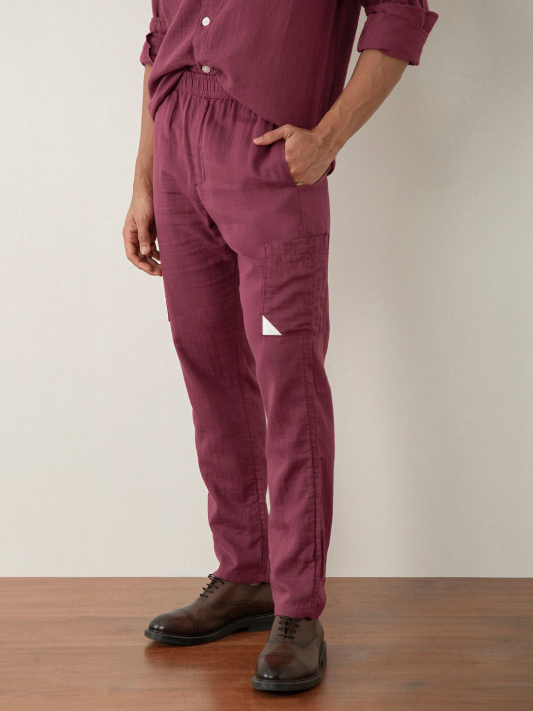 Rust Cotton Loose Pant