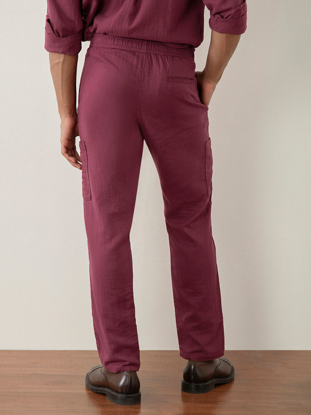 Rust Cotton Loose Pant