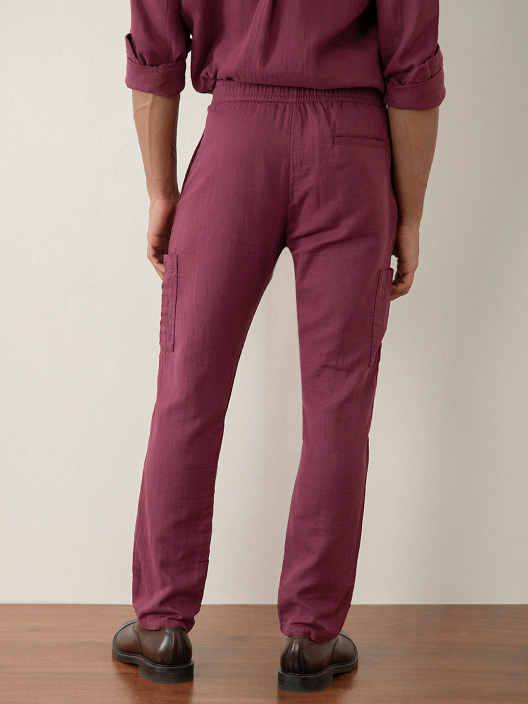 Rust Cotton Loose Pant