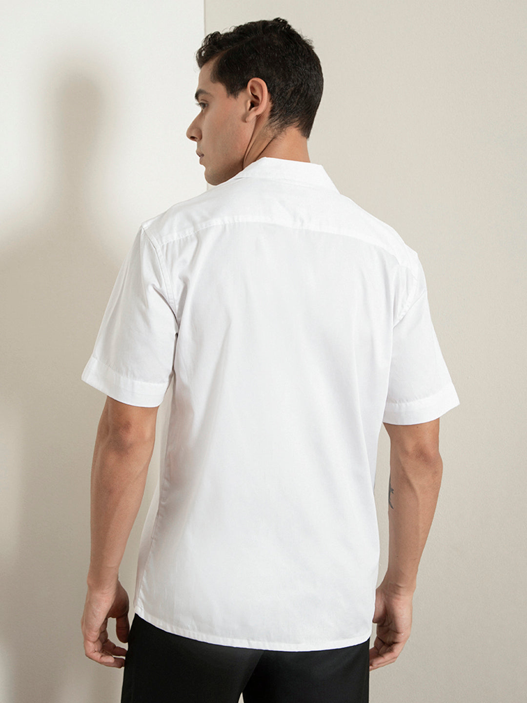 White Half Sleeve Resort Shirt