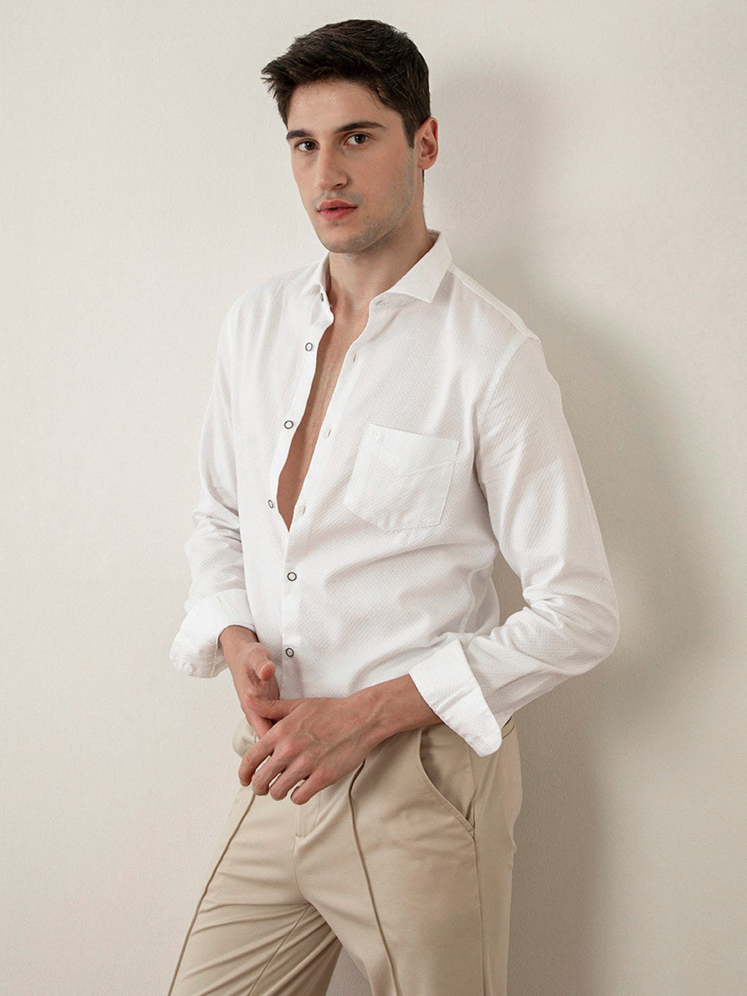 White Plain Cotton Shirt