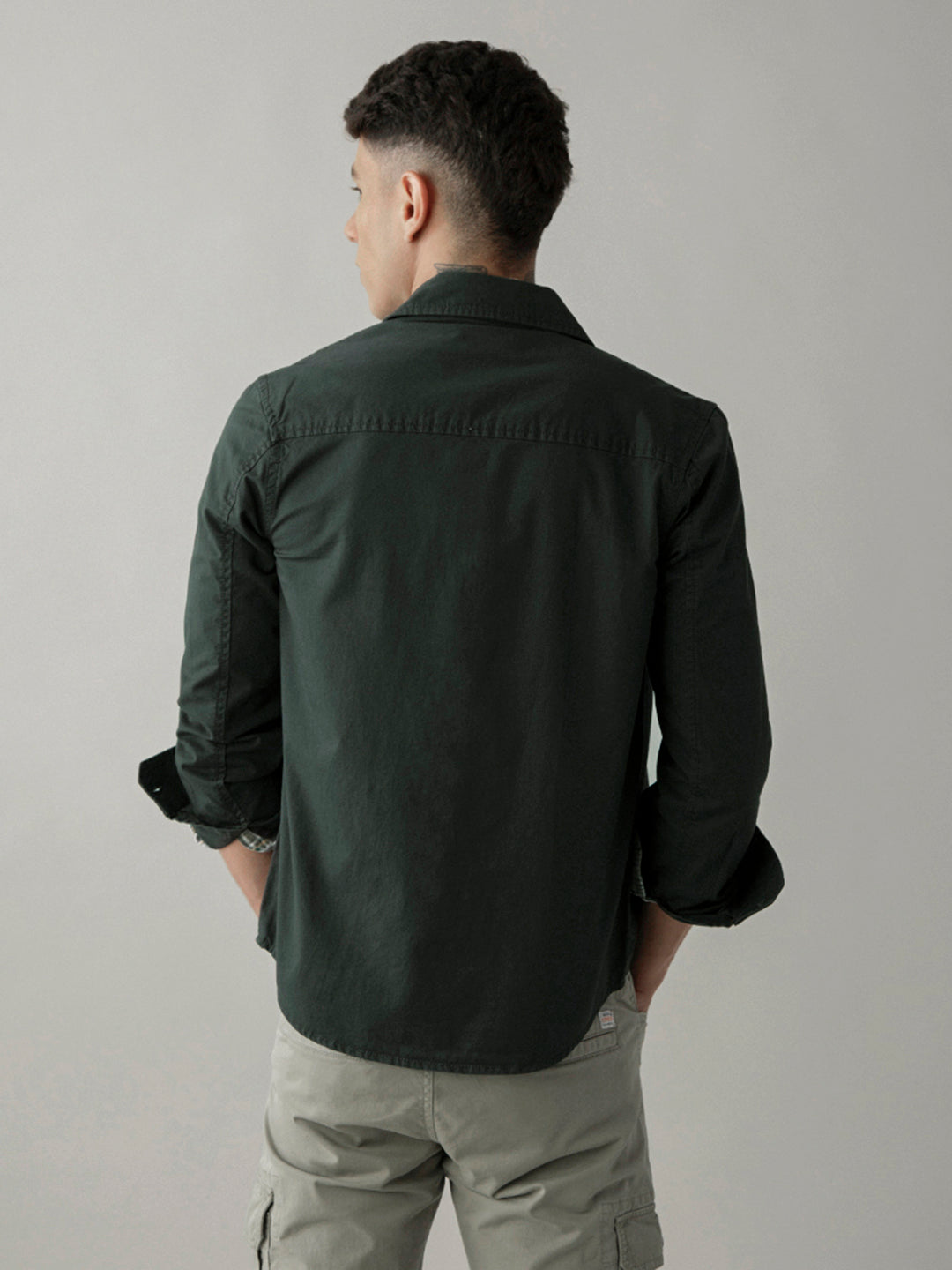 Rugged Green Cotton Shacket