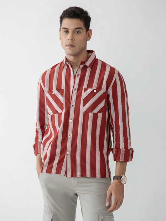 Red Stripes Shacket