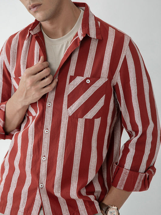 Red Stripes Shacket