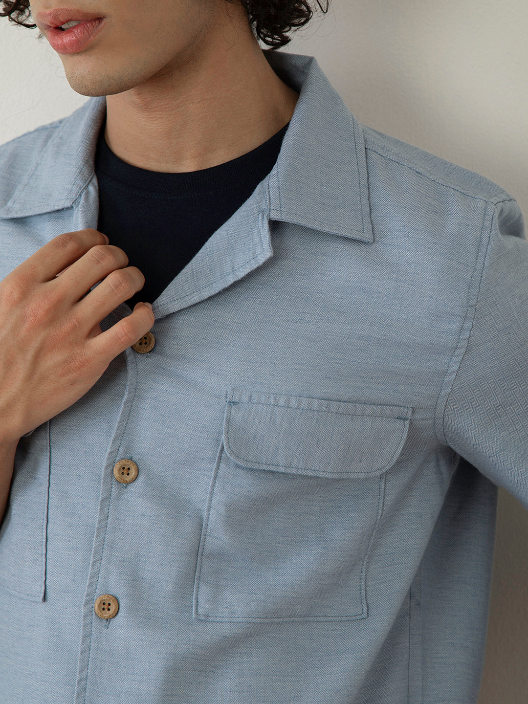 Blue Plain Summer Jacket